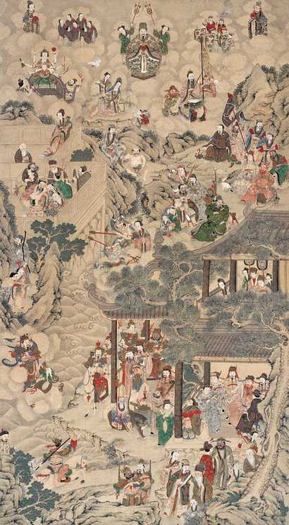 佚名 神仙聚朝 立轴